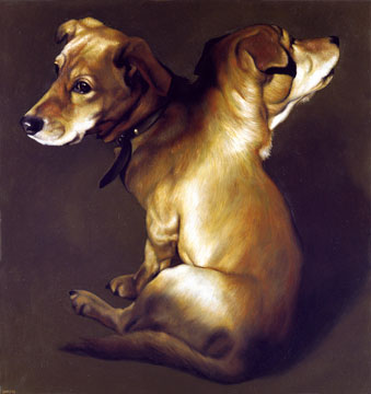 „Hund“ 1993 Öl/Leinwand 39 × 51 cm