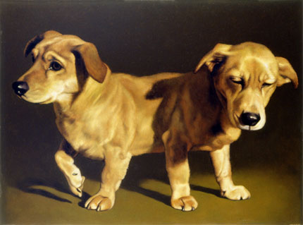 „Hund“ 1993 Öl/Leinwand 39 × 51 cm