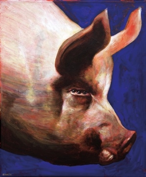 Schwein | Öl auf Leinwand | 2020 | 65x54cm