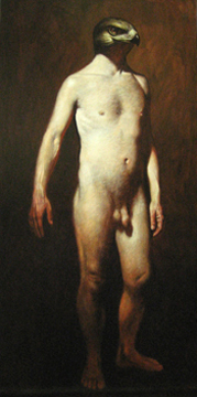 „Vogelmann“ 2009 Öl/Leinwand 100 × 50 cm
