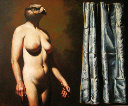 „Vogelfrau mit Tuch“ 2009 Öl/Leinwand 110 × 130 cm