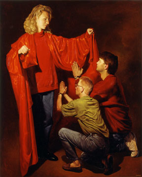 „Schutzmantelmadonna“ 1998 Öl/Leinwand 65 × 50 cm