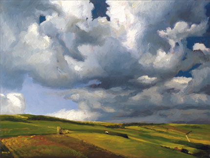 „Landschaft“ 1999 Öl/Leinwand 25 × 32 cm